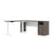 Bestar BESTAR Upstand 72W L-Shaped Electric Standing Desk in bark grey & white 175852-000047 - alternate 1